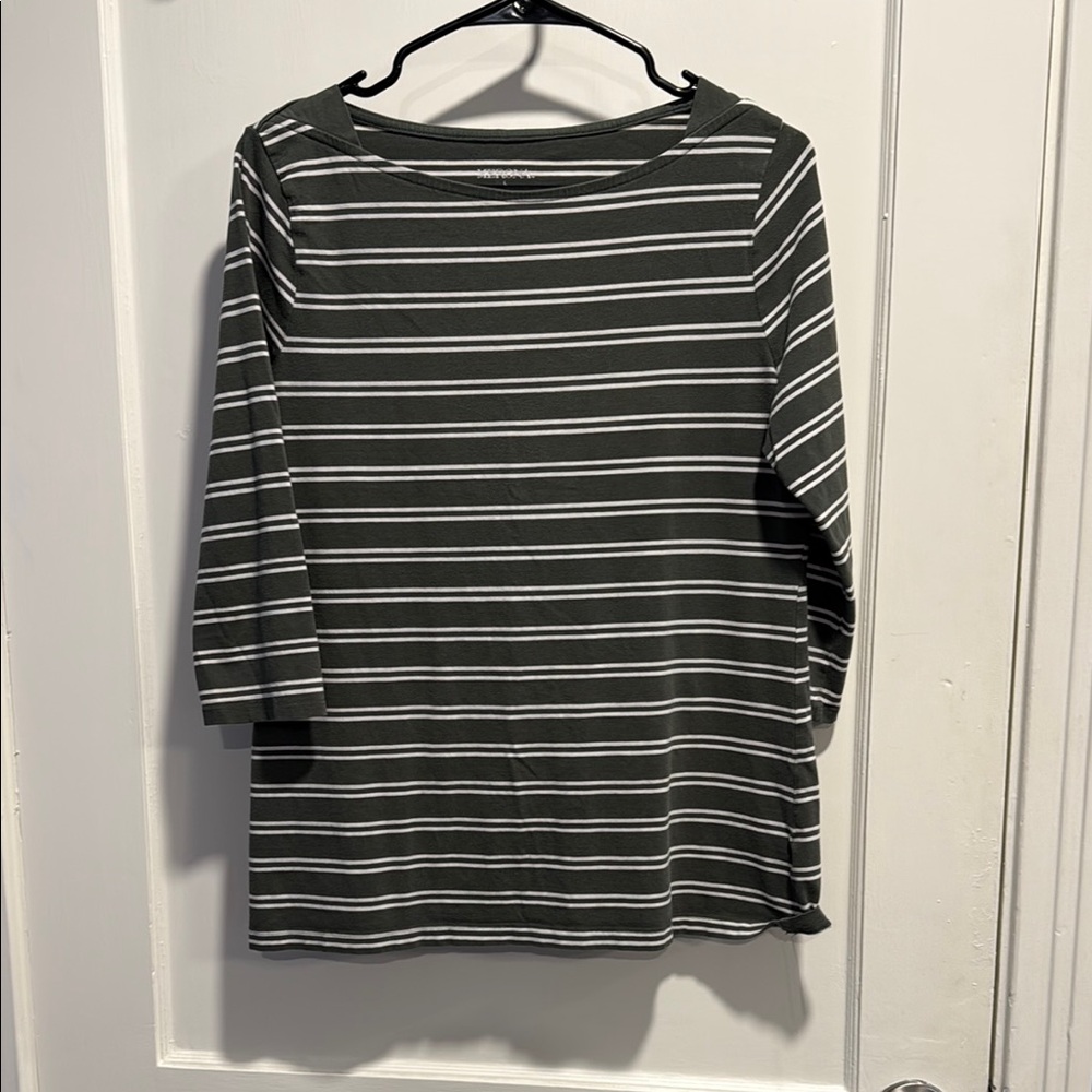 Merona Gray 3/4 Sleeve Boxy T-Shirt